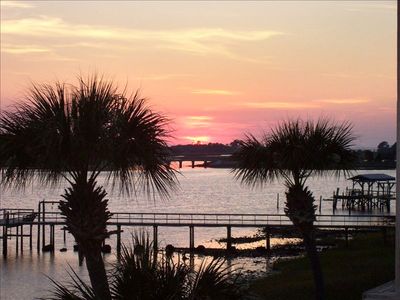 One of the many sunset views from your private balcony