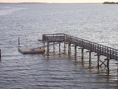 View of Pier and Dock from your Private 30 ft. Balcony.